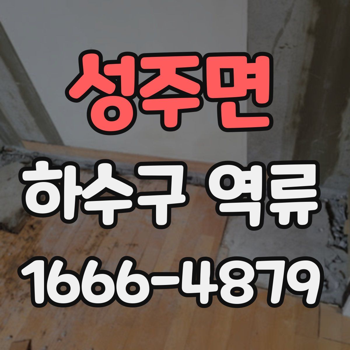 성주면 하수구 역류