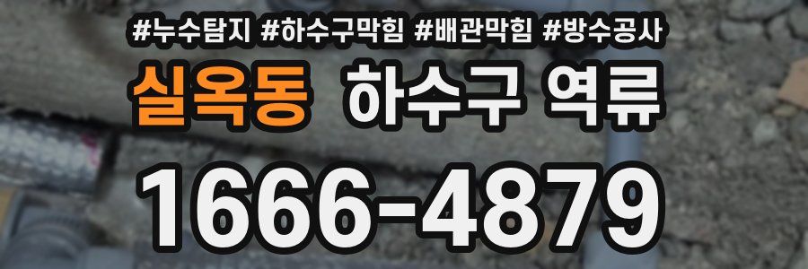 실옥동 하수구 역류
