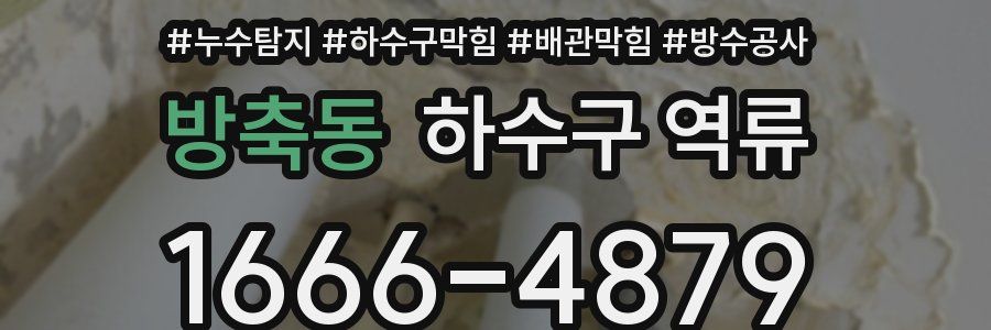 방축동 하수구 역류