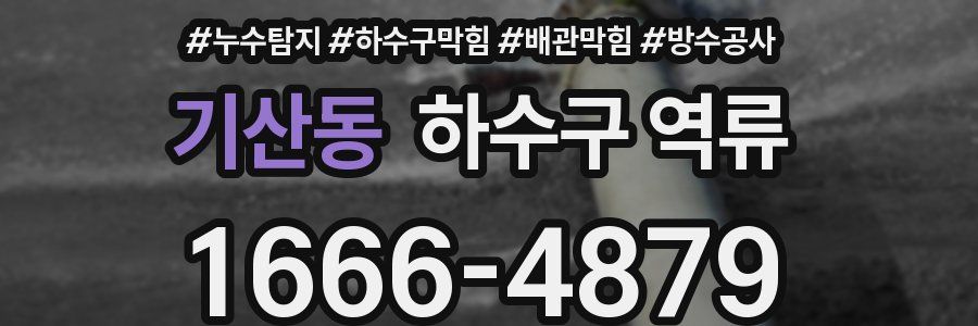 기산동 하수구 역류