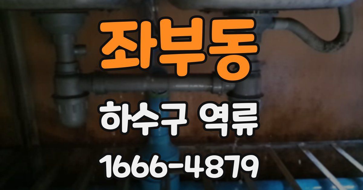 좌부동 하수구 역류
