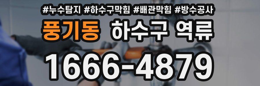 풍기동 하수구 역류