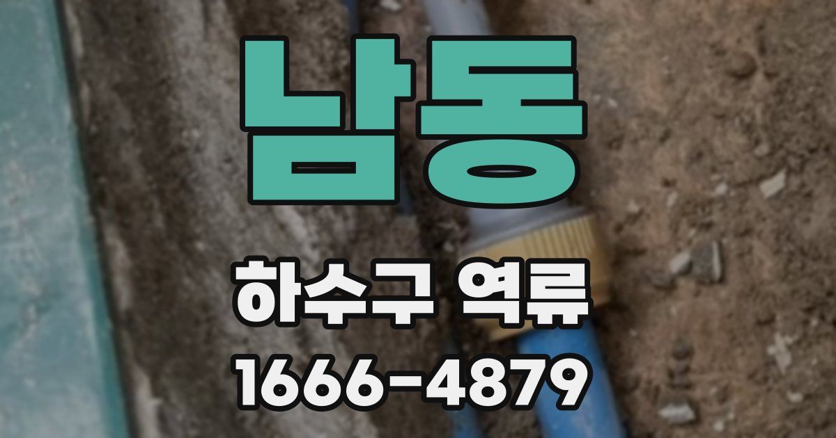 남동 하수구 역류
