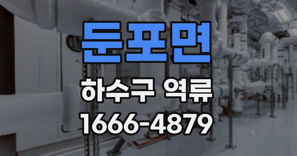 둔포면 하수구 역류