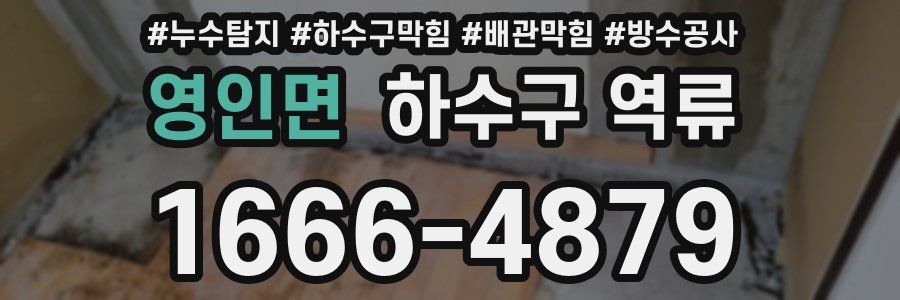 영인면 하수구 역류