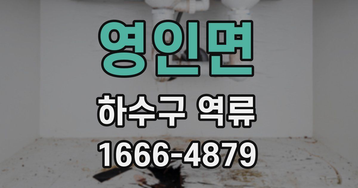 영인면 하수구 역류