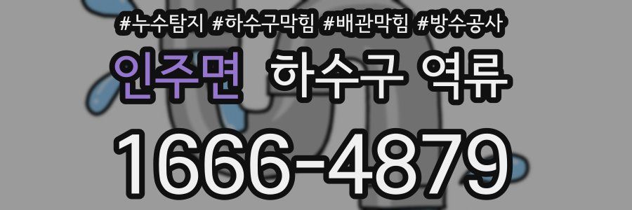 인주면 하수구 역류