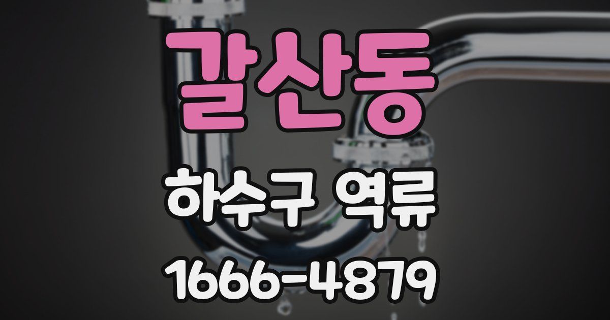 갈산동 하수구 역류