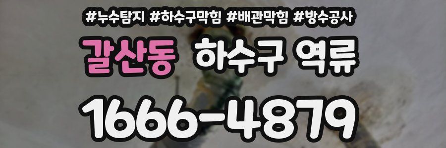 갈산동 하수구 역류