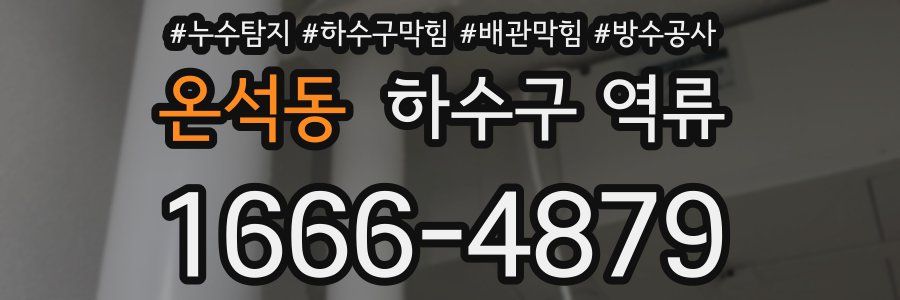 온석동 하수구 역류