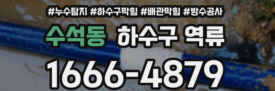 수석동 하수구 역류