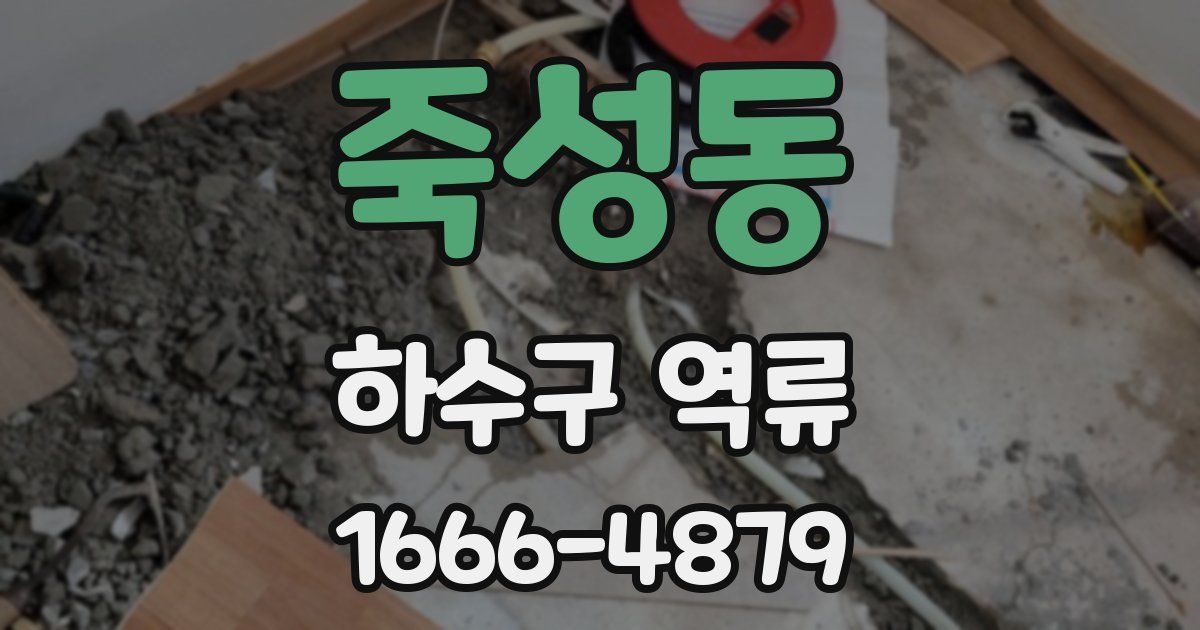 죽성동 하수구 역류