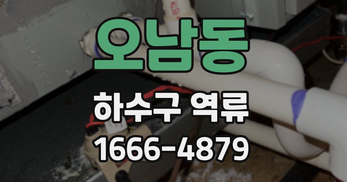 오남동 하수구 역류