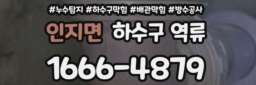 인지면 하수구 역류