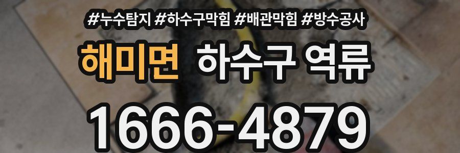 해미면 하수구 역류