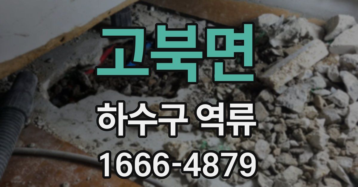 고북면 하수구 역류