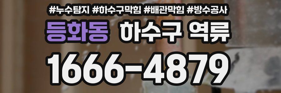 등화동 하수구 역류