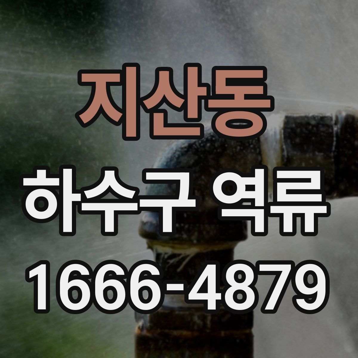 지산동 하수구 역류