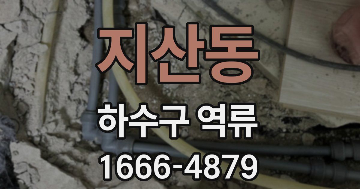 지산동 하수구 역류