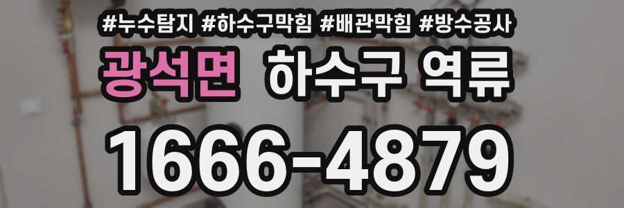 광석면 하수구 역류