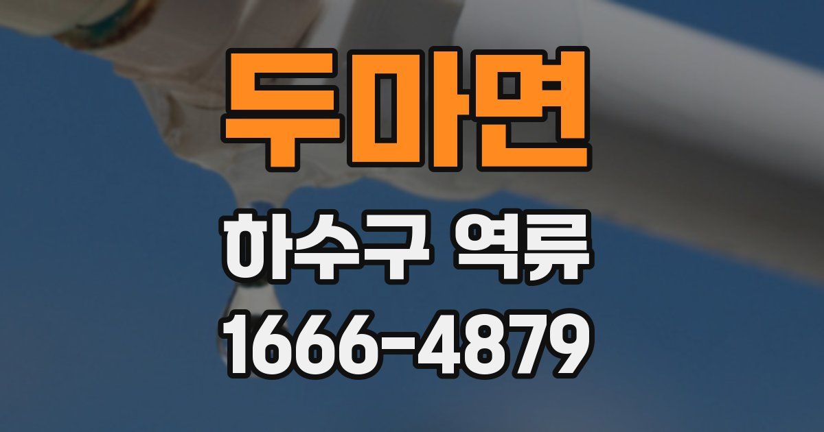 두마면 하수구 역류