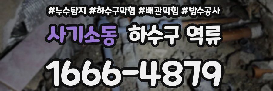 사기소동 하수구 역류