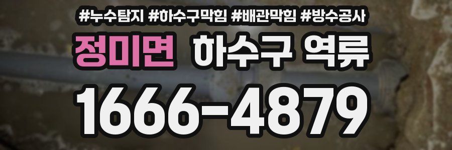 정미면 하수구 역류