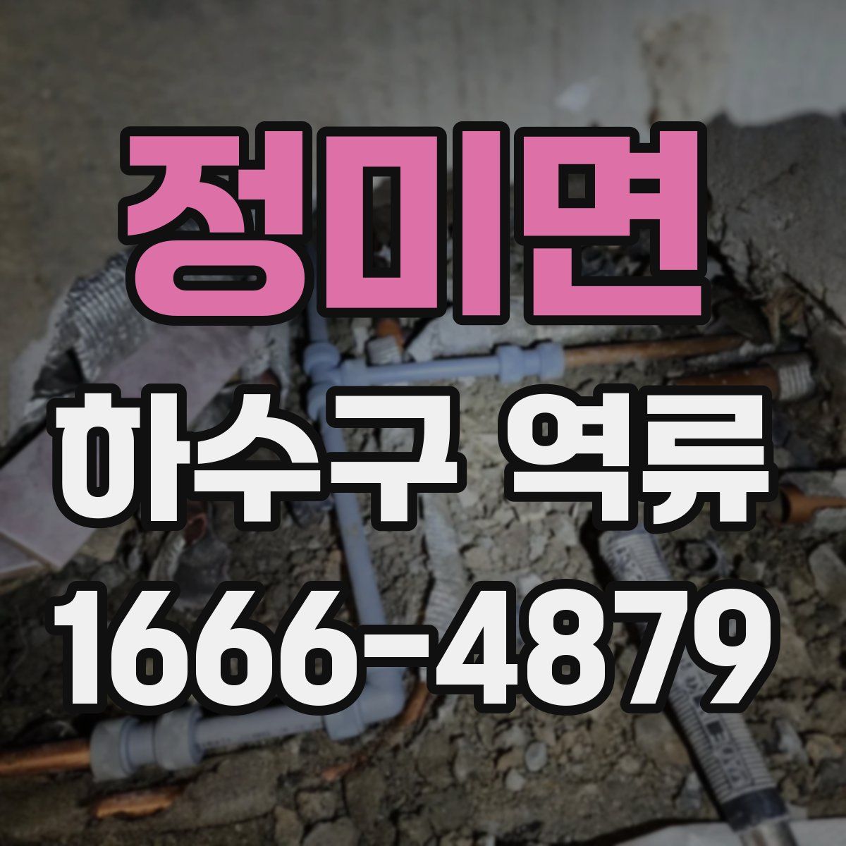 정미면 하수구 역류