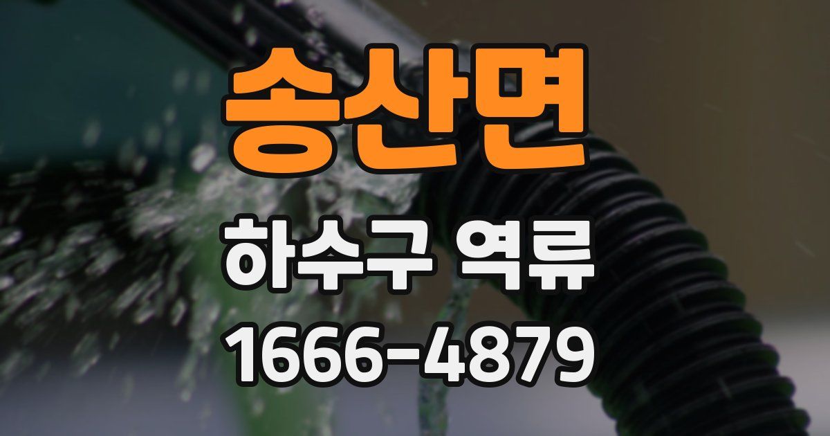송산면 하수구 역류