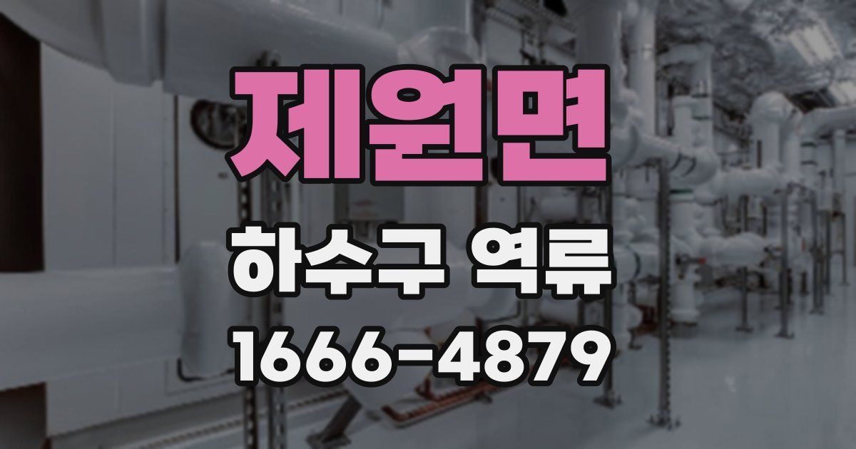 제원면 하수구 역류