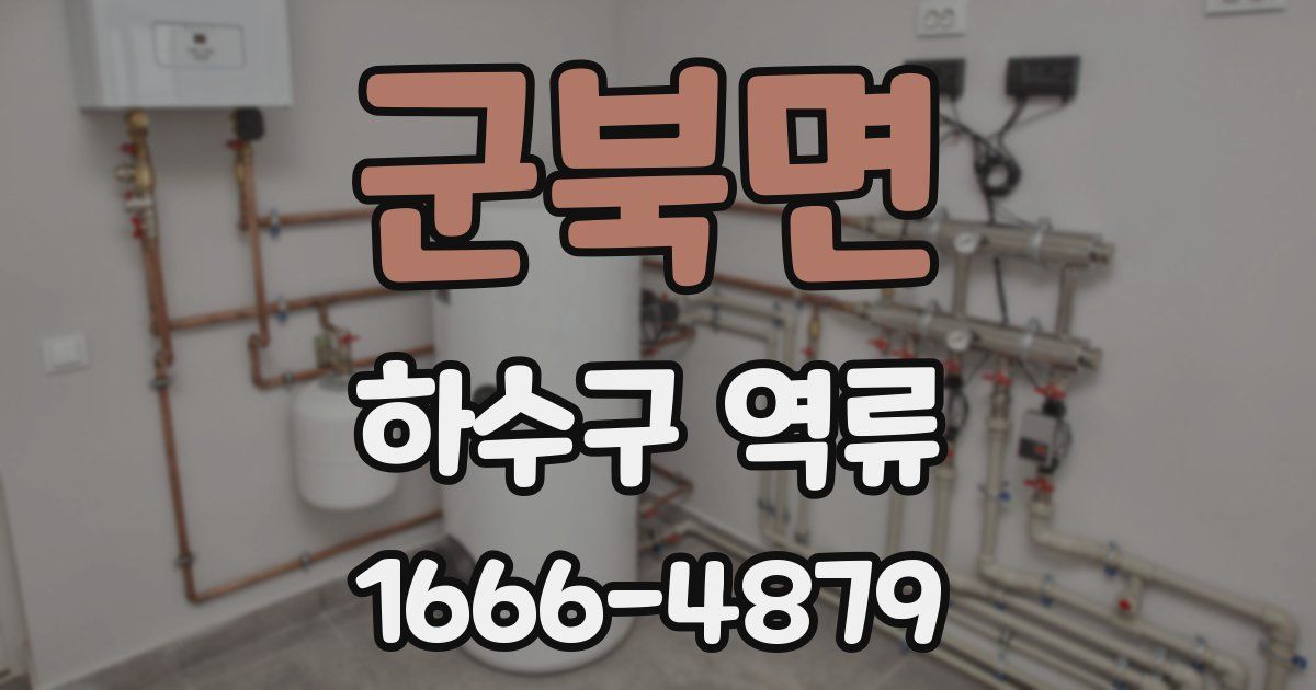 군북면 하수구 역류