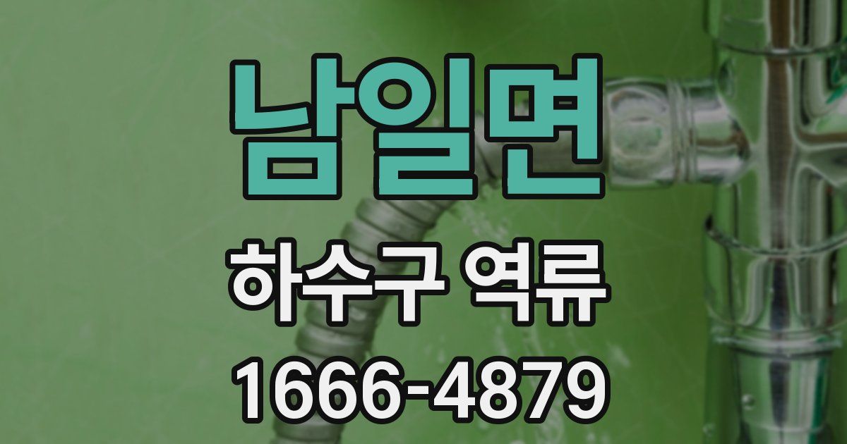 남일면 하수구 역류
