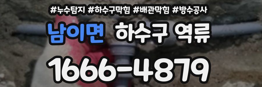 남이면 하수구 역류
