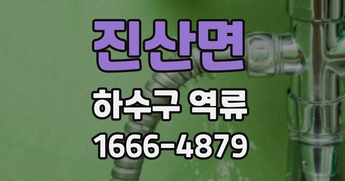 진산면 하수구 역류