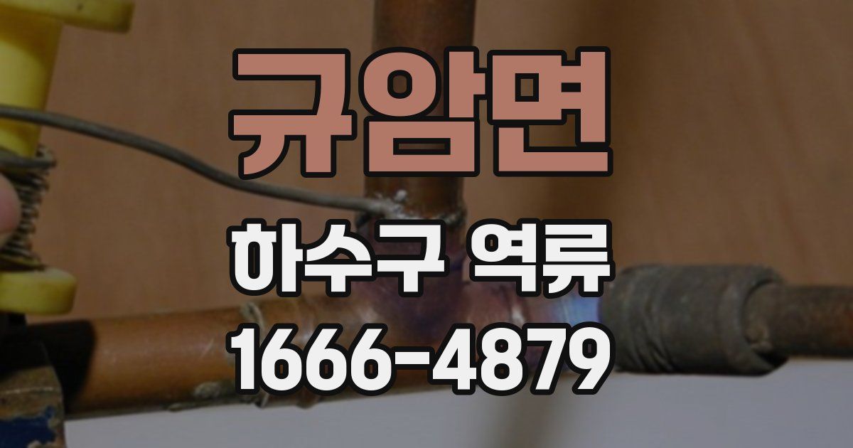 규암면 하수구 역류