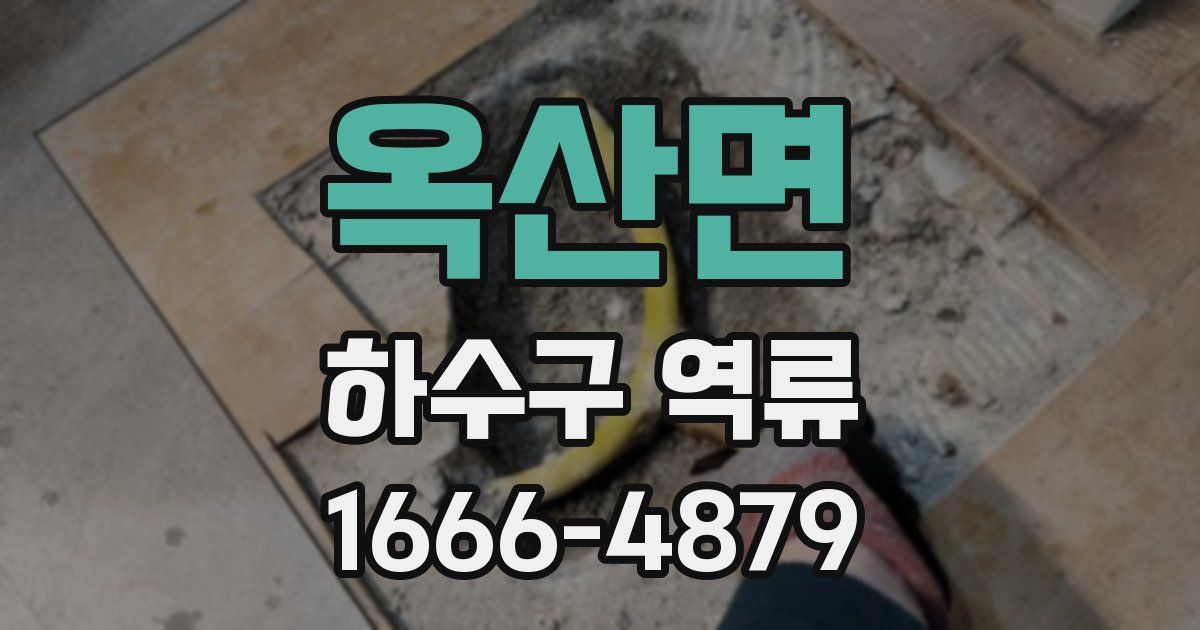 옥산면 하수구 역류