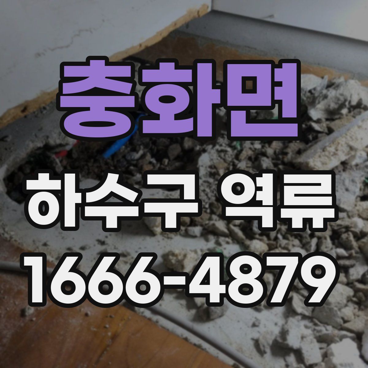 충화면 하수구 역류