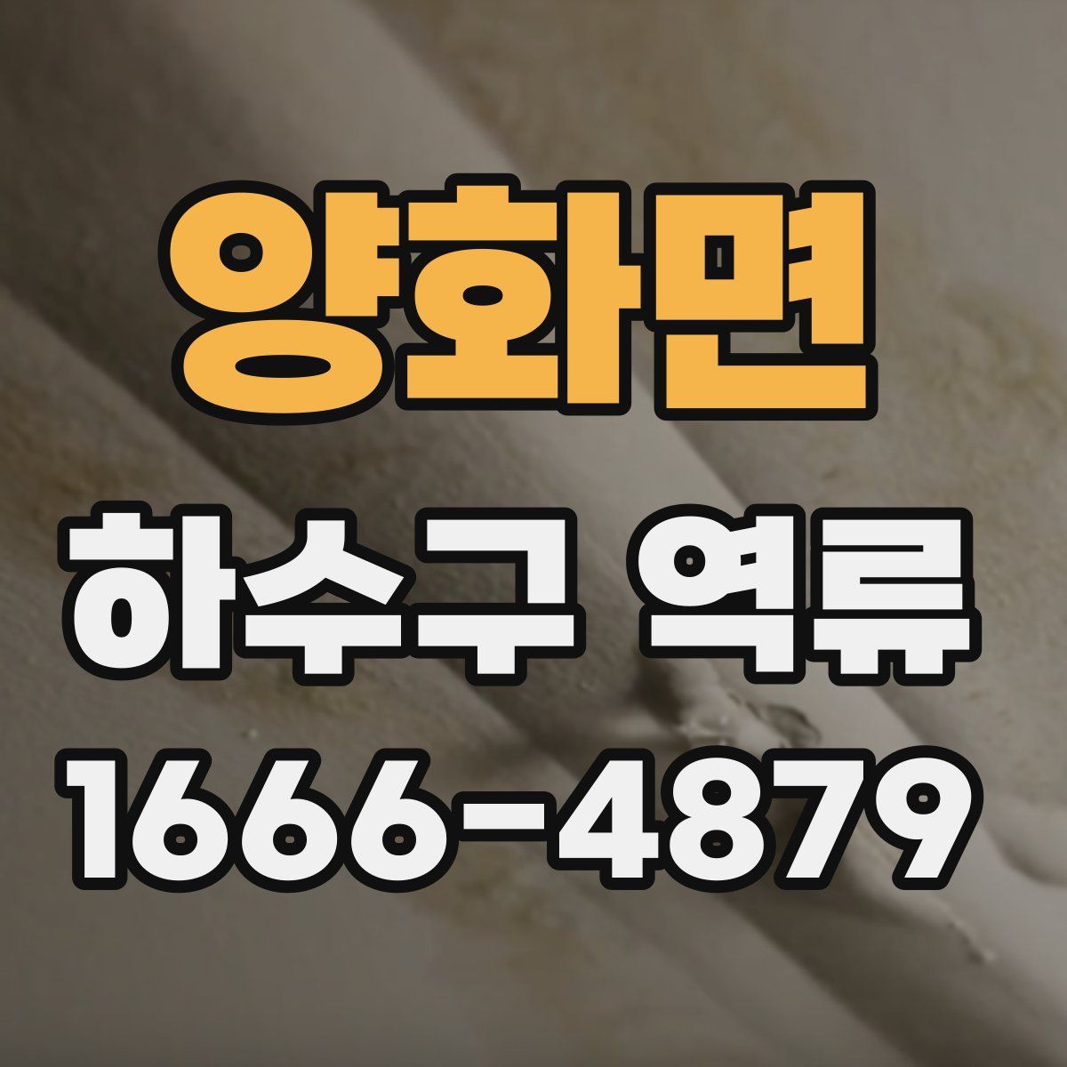 양화면 하수구 역류