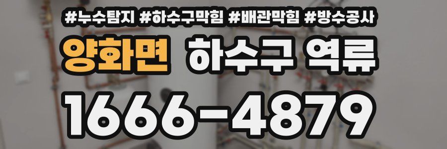 양화면 하수구 역류