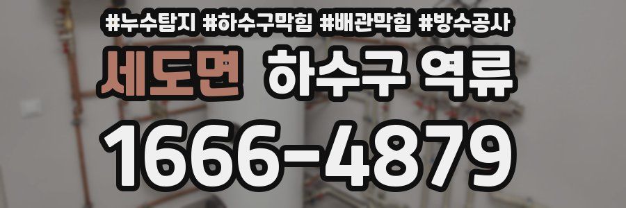 세도면 하수구 역류