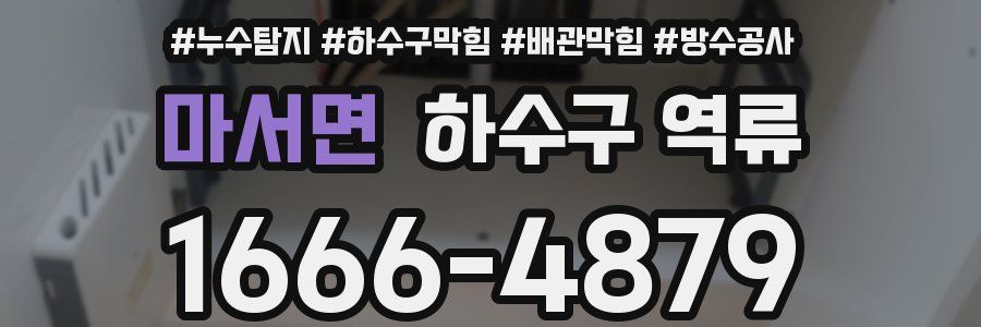 마서면 하수구 역류