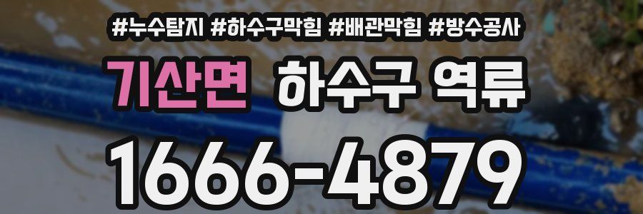 기산면 하수구 역류