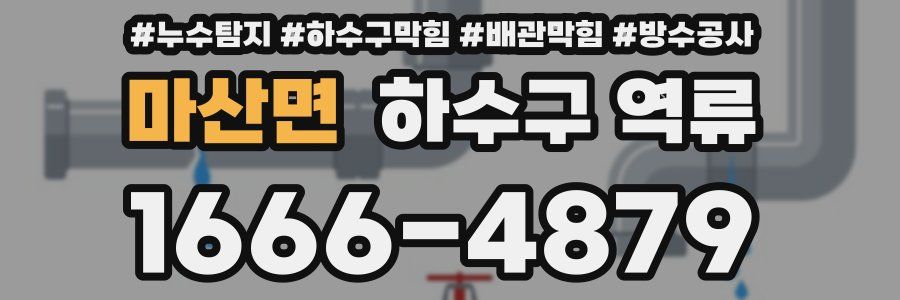 마산면 하수구 역류