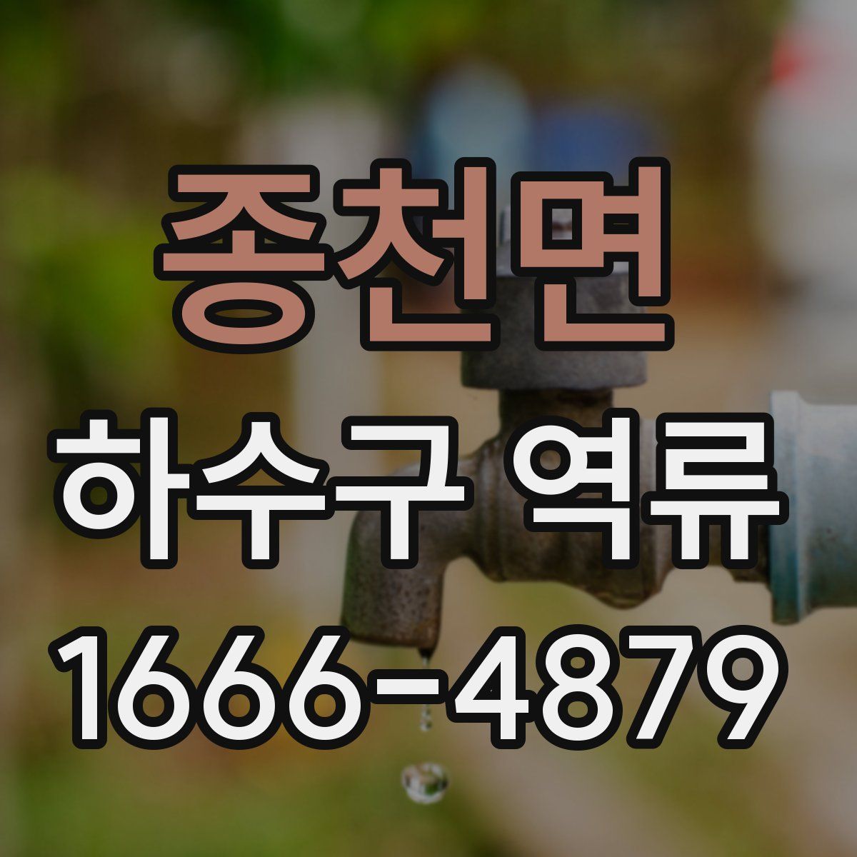 종천면 하수구 역류
