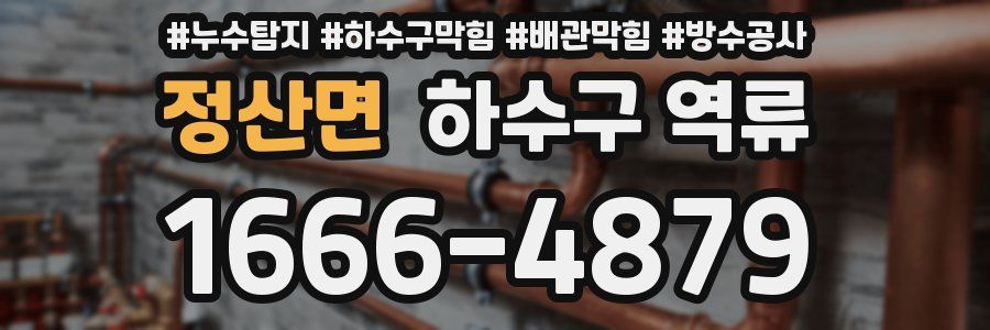 정산면 하수구 역류
