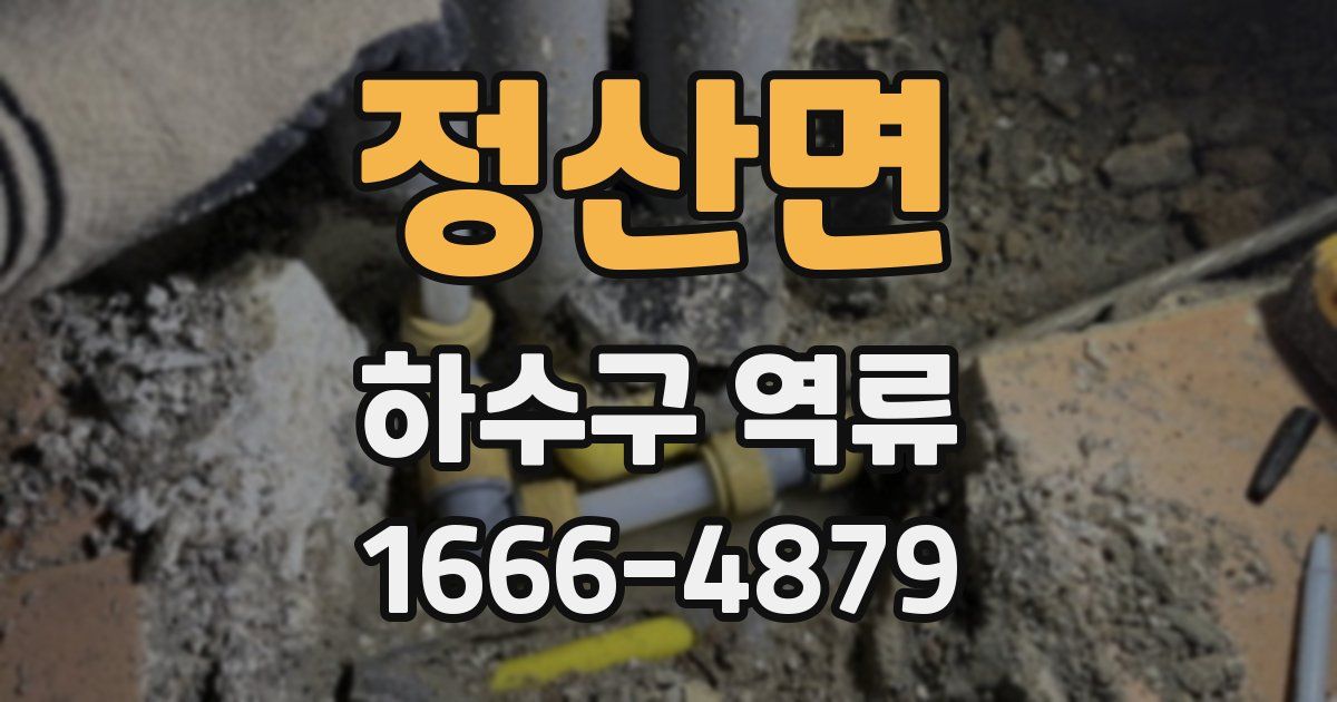 정산면 하수구 역류