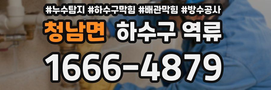 청남면 하수구 역류