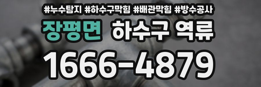 장평면 하수구 역류