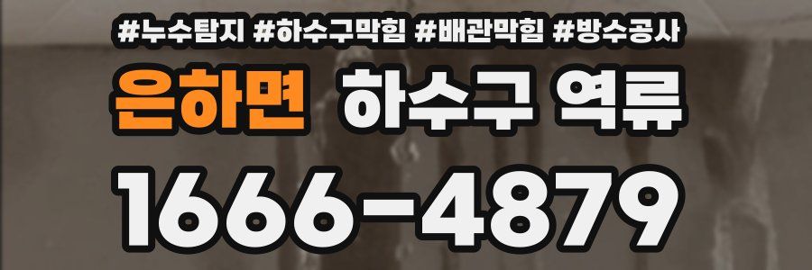 은하면 하수구 역류
