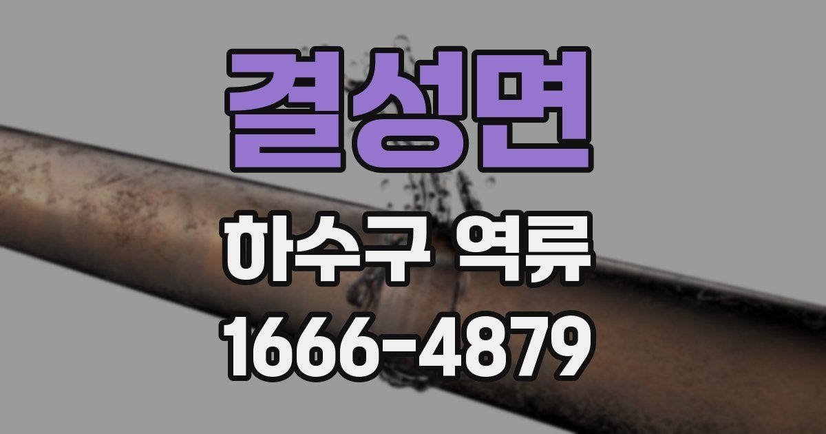 결성면 하수구 역류